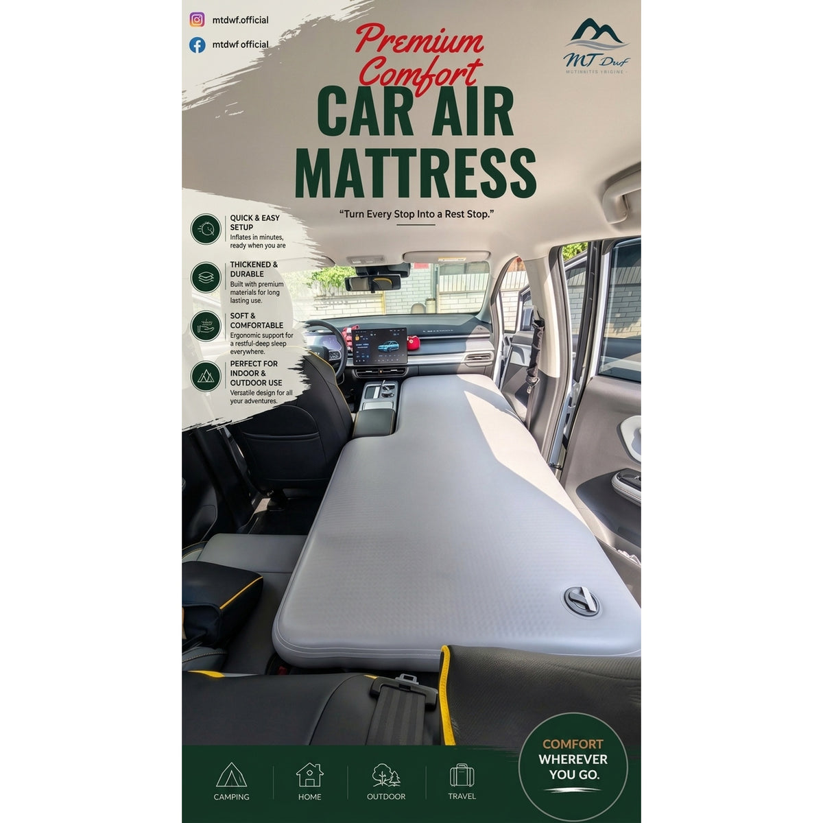 Premium Car Air Mattress